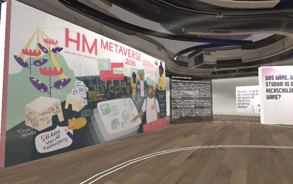 VR-Ausstellung HFDVisions mit der Installation HM Metaverse 2035